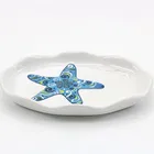 Sea Shell Ocean Themed Sea Shell Ceramic Bathroom Accessories Set