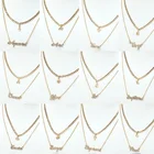 Bisuteria 12 Sign Bling Pendant Horoscope Diamond Zodiac Necklace