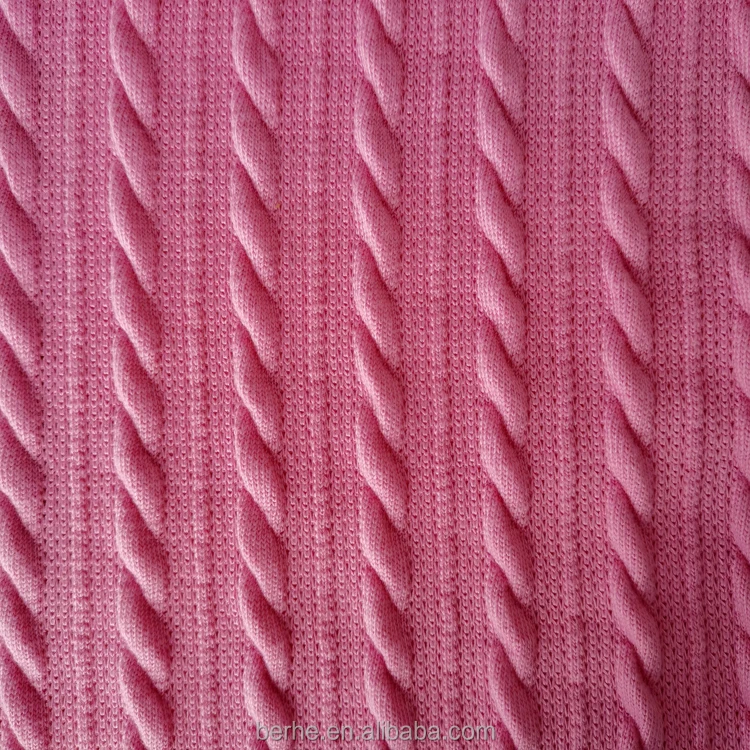 热销素色涤纶氨纶毛衣弹力提花针织面料