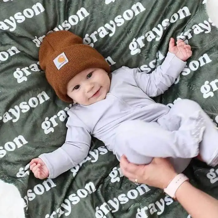 Fall Winter Soft Personalized Name Blanket Newborn Children Kids Fleece Custom Blanket With Name for Baby Shower Gift