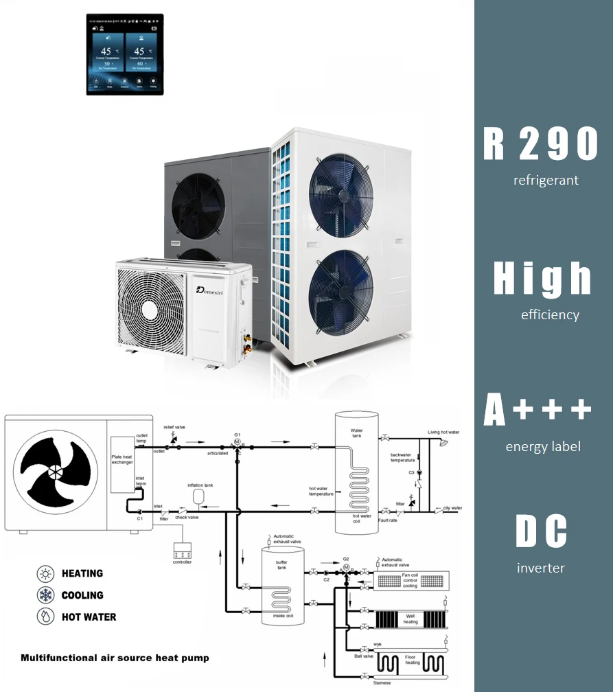 Air Source Heat Pump, R290, R32, 8kw, 10kw - detail 4