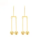 Bead Jewelry Dainty Bead Cute Gold Plated Stainless Steel Hoop Earring Jewelry Women