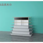Wholesale Miniso Style Cosmetics Gondola Display Shelf Wooden Display Stand