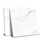 Tiles White Bianco Carrara White Marble Glossy Glazed Ceramics 600x600 Porcelain Polished Floor Tiles