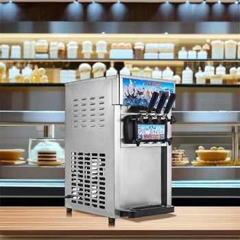 Veveror Professional Design Ice-Cream Maker Machine 220V New Condition Gear Components Milk Water Cone Filling Vending Option