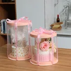 Gift Tall Plastic Packaging Clear Transparent Round Gift Birthday Cake Box