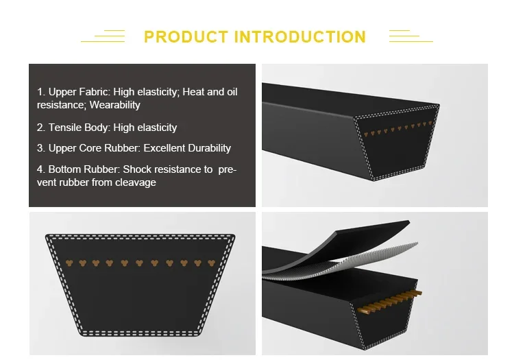 High Quality Machinery Belt Inexpensive Aj(Ra) Synchronized Rubber Transmission Variable Speed Double V Belt manufacture