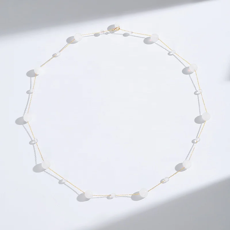 S925 Ball Big Baroque Custom Bead Freshwater Pearl Necklace