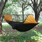Amazon Hot Sell Portable Lightweight Double Hammock With Screen Net And Sunshade Hanging Camping Tree Tent
