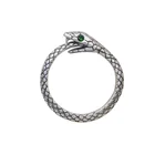 Snake Ring Silver 925 Ringssnakesilver Customized Fashionable Minimalist Green Gemstone Jewelry Snake Ring Silver 925