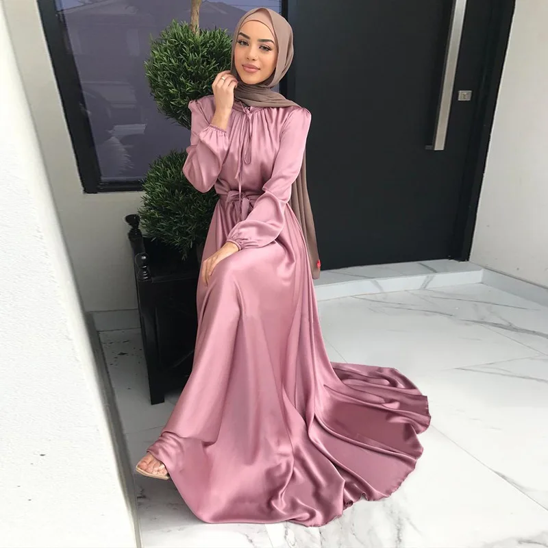 dress muslim satin