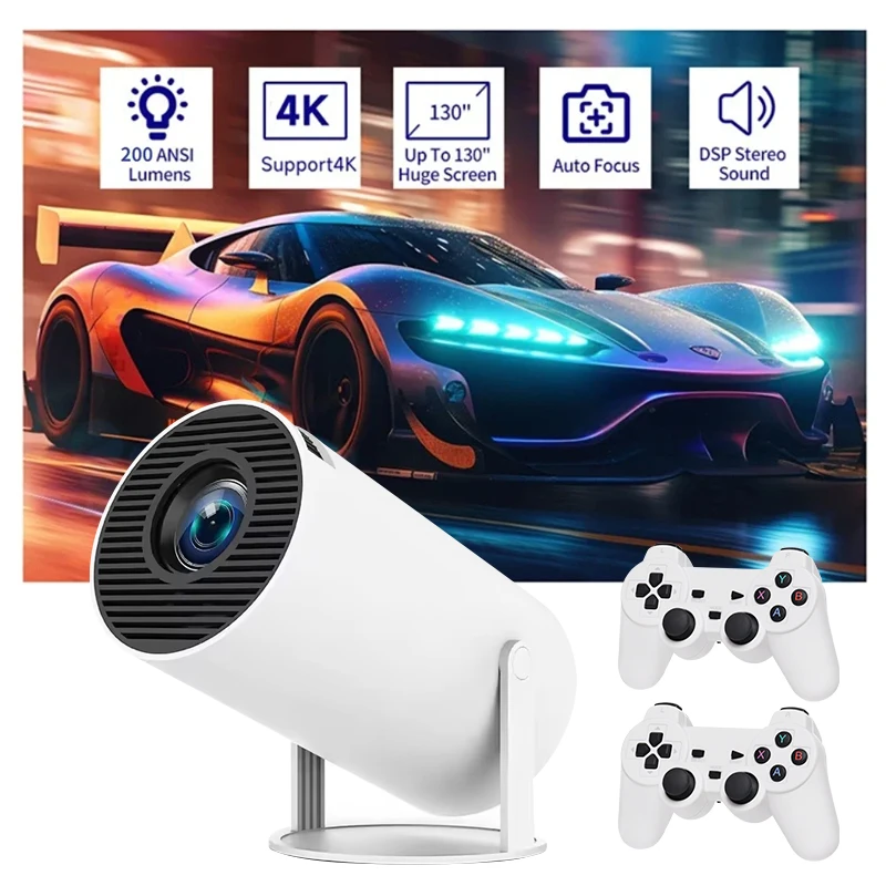 Ye X10 Plus  Game Projector Classic Retro Video Game Console 64GB 10000 Games LCD Potable Projector 4K Output  Hy300 Projector