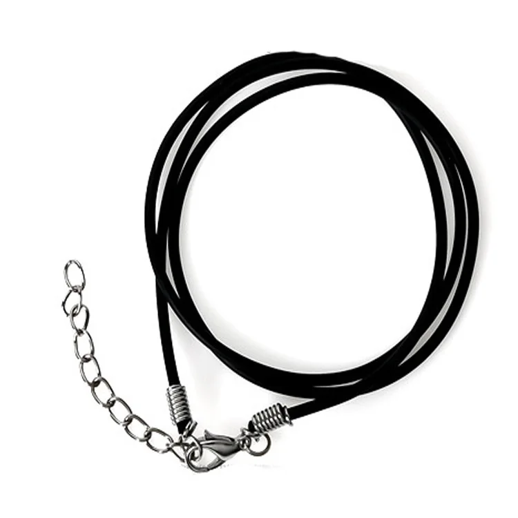 Real Leather Cord Black Necklace 2mm 
