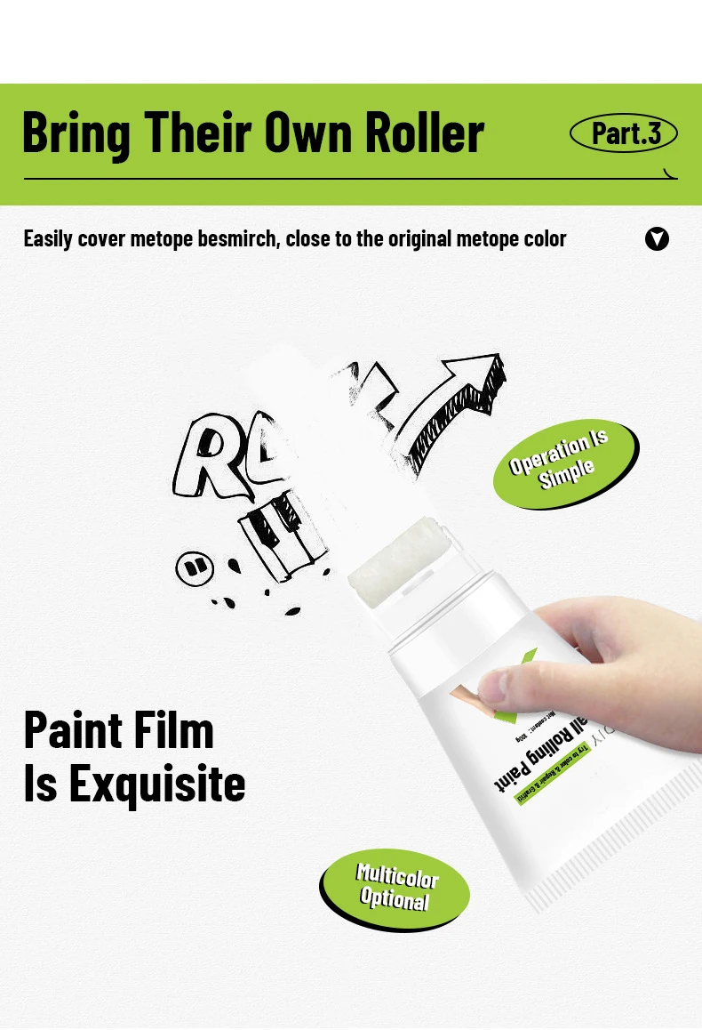 Small Rolling Paint Wall  Mending Agent