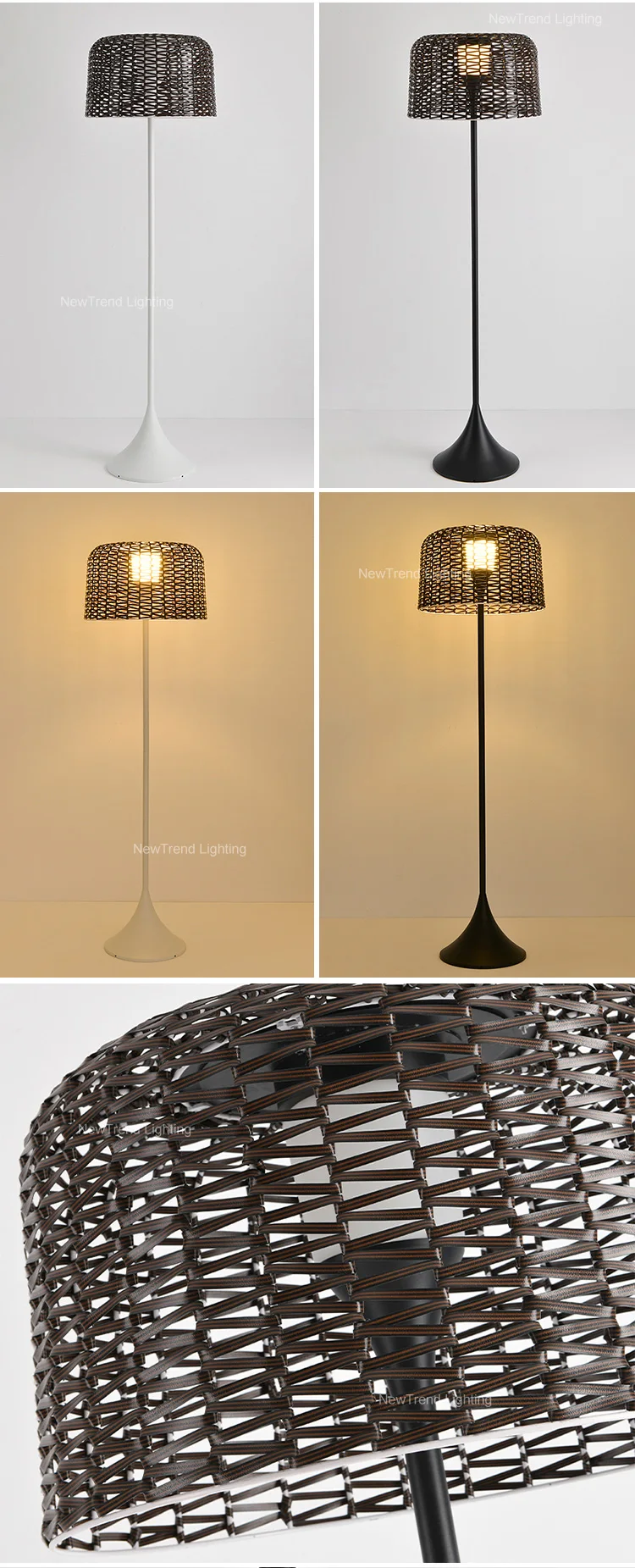 cpl 183 newly design outdoor indoor custom bedroom lighting weaving rattan led floor lamp -3
