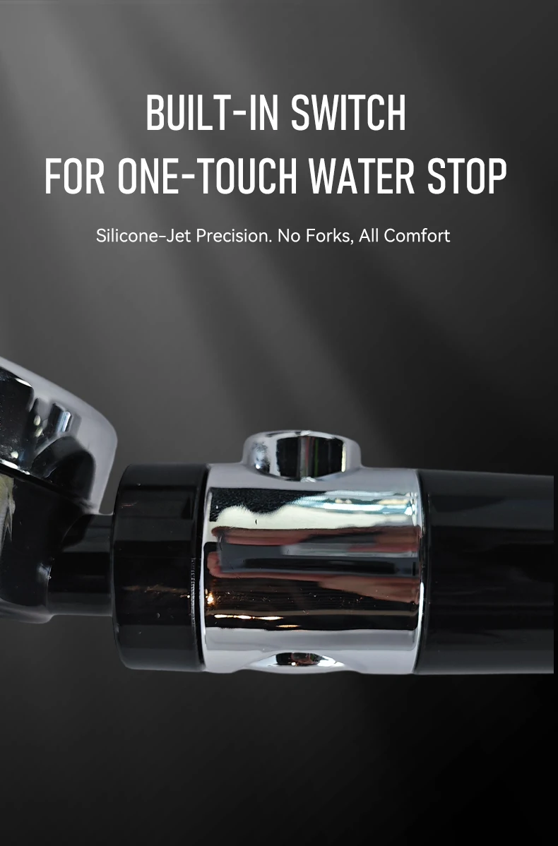 High Pressure Rainfall Shower Head 3 Settings Hand Shower Combo 3 Functions Handheld Shower Head supplier