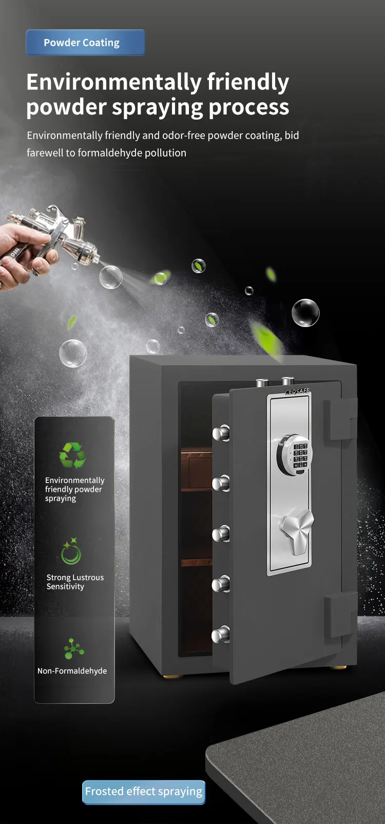 CEQSAFE Commercial Cash Deposit Safe Home Anti-Theft Fireproof Money Security Box Depository Drop Safe with Electronic Keypad factory