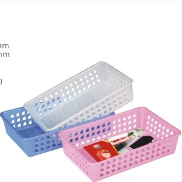 Plastic Handy Baskets Kitchen Home Office Storage Basket Organizer 25cm Set Of 6 