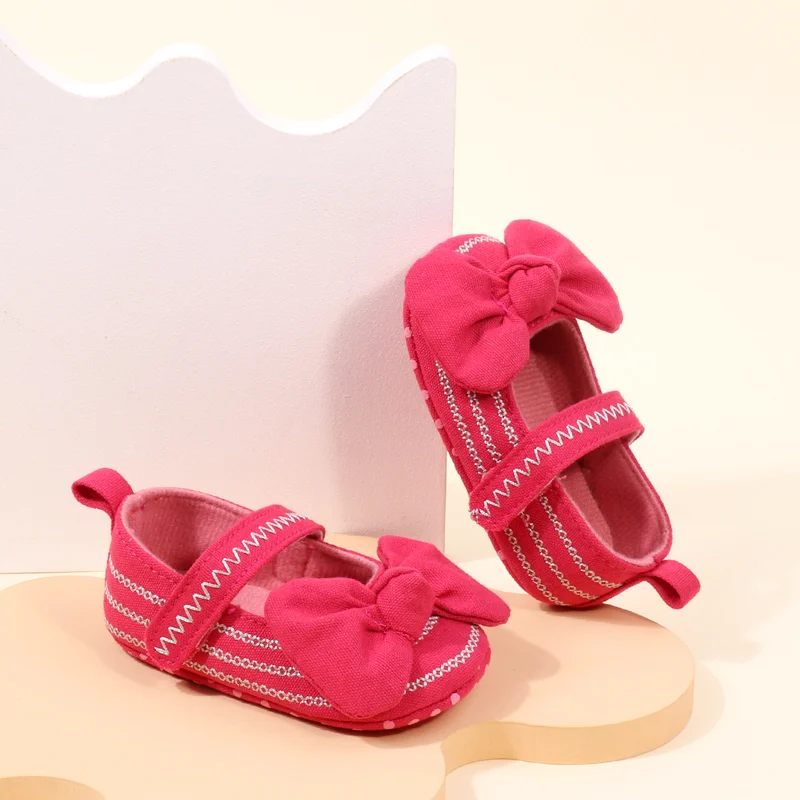 Factory Directly Beautiful Fancy Baby Girls Shoes Soft Sole Newborn Infant Shoes for Girls Cute Bowknot for Toddler Girls details
