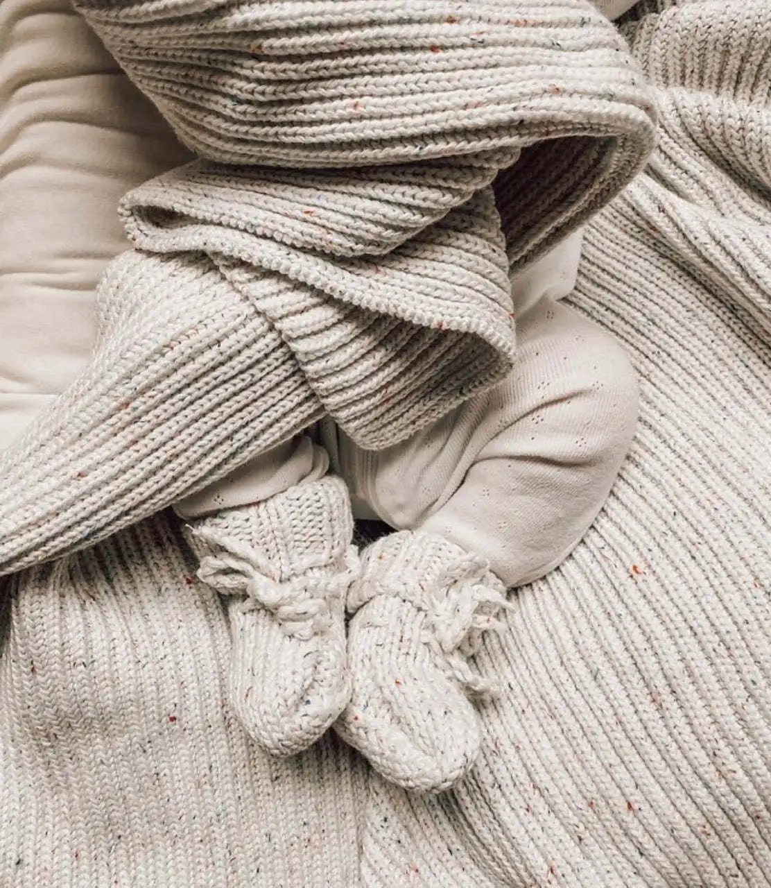 Knitted Baby Receiving Blanket Cotton Stroller and Nap Time Toddler Blanket Nursery Swaddling Blankets for Crib Stroller