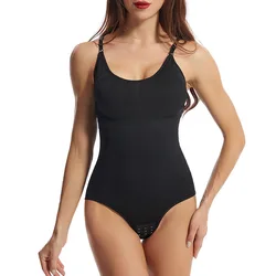 Wholesale Women Full Body Seamless Shoulder Strap Tummy Control Shaper Underwear Waist Trainer Thong Bodysuit Shapewear