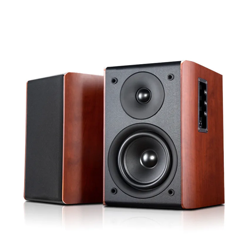 wooden active speakers