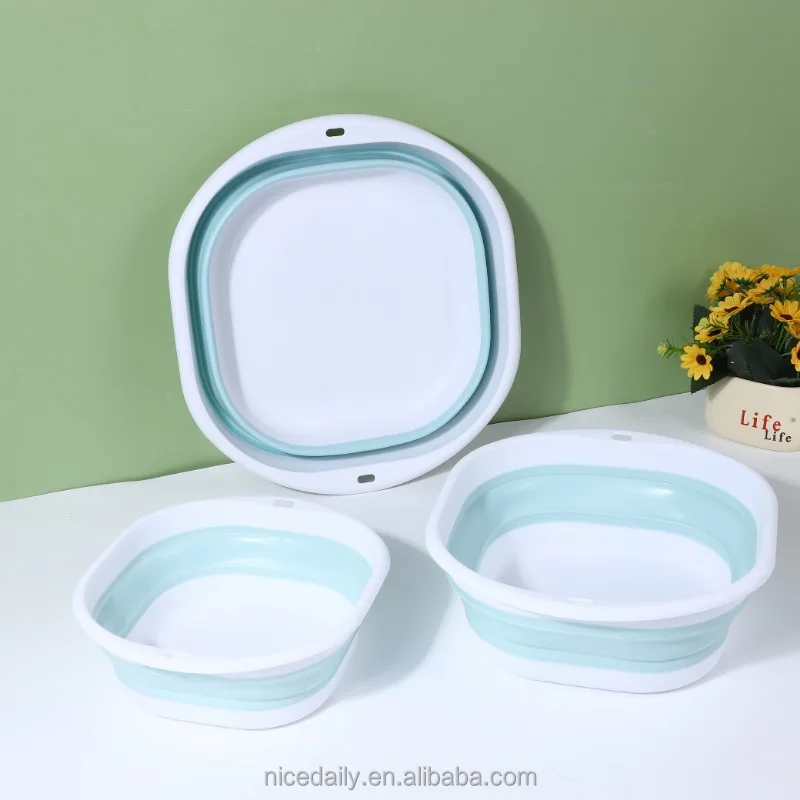 多功能折叠盆塑料洗手盆可堆叠节省空间洗手盆便携式可折叠野营可折叠洗手盆