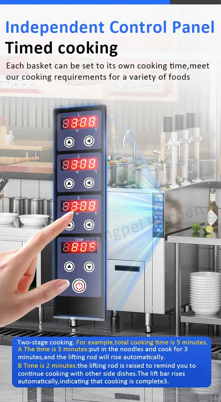 Commercial Equipment Automatic Electric Lift up Pasta Dumpling Boiler Noodle Cooker Boiling Station Restaurant