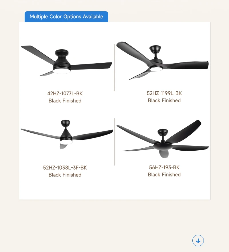 Ceiling Fan, Abs, 3 ABS Blades, AR-CFL-CB-1028-BK - detail 10