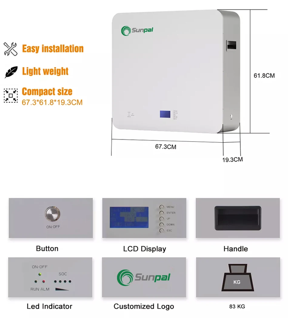 Sunpal Lithium Powerwall Home Energy Storage Battery 48v 200ah Lifepo4