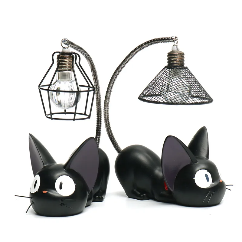 black cat resin night light