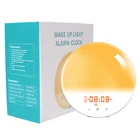 Radio Clock Sunset Fading Night Light Digital Radio Alarm Clock Smart Wake Up Light