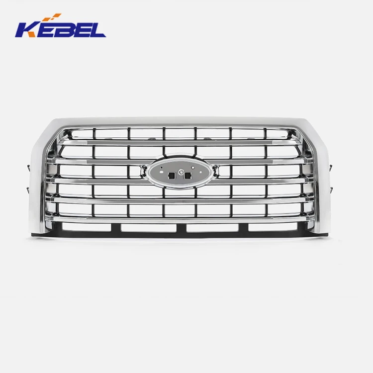 Luxury Three-Bar Electroplated Grille for a Premium Look - High-End Front Bumper Grill OEM FL3Z-8200-MB for Ford F-150 2015-2017 supplier