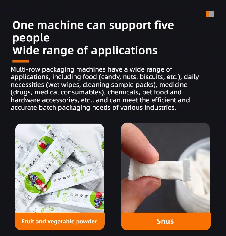 Fully Automatic Multi Lane Packing Machine with 30-50bag/min/lane Speed 1900*1150*1850mm Dimensions and 1 Year Warranty