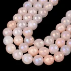 Bead Hot Sell Popular Gemstone Loose Bead Rainbow Coated Pink Aventurine 128 Faceted Rounds