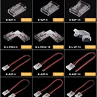 Connector Transparent Full Spectrum Led Solderless Connector 2pin Cob Led Strip Connector For Flexible Cob Led Strip Light