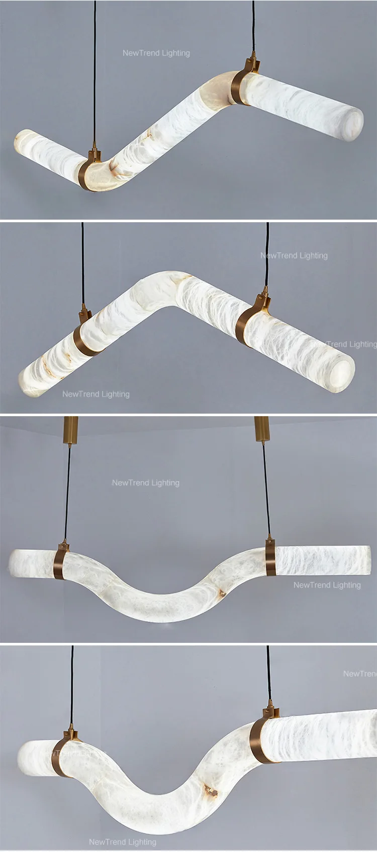 CPL-302 Contemporary Indoor Decoration Hanging Light Living Room Dining Room Home Villa Stair Modern LED Alabaster Chandelier manufacture