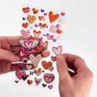 3d Stickers 2021 Newest Weather Rainbow Pattern Cute 3D Soft Puffy Stickers Sheet
