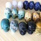 Small Decorative Mini Crystal Skull Head Rock Small Skulls Healing Carved Crystal Skull Head