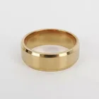 Ring Fashion Factory Cheap 8mm 5 Colors Solid Color Stainless Steel Plain Ring