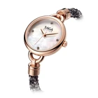 Watch Crystal High Quality Fast Delivery Luxury Women Watch Quartz With Black Crystal Strap