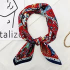 Scarf 70*70 Luxury Customized 100% Silk Printing Square Scarf Women Pure Silk Satin Scarves