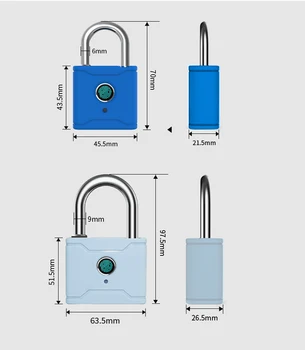 Waterproof Tuya/ Tt Lock App Control Lock Biometric Fingerprint Padlock Ip65 Cerradura Inteligente Keyless