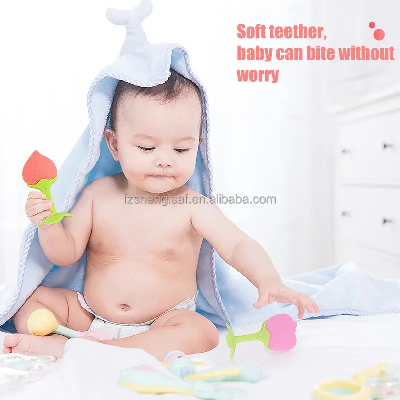 product bpa free food grade custom fruit sucking chew baby toy silicone silicon animals pacifier teething teether for newborn gift-7