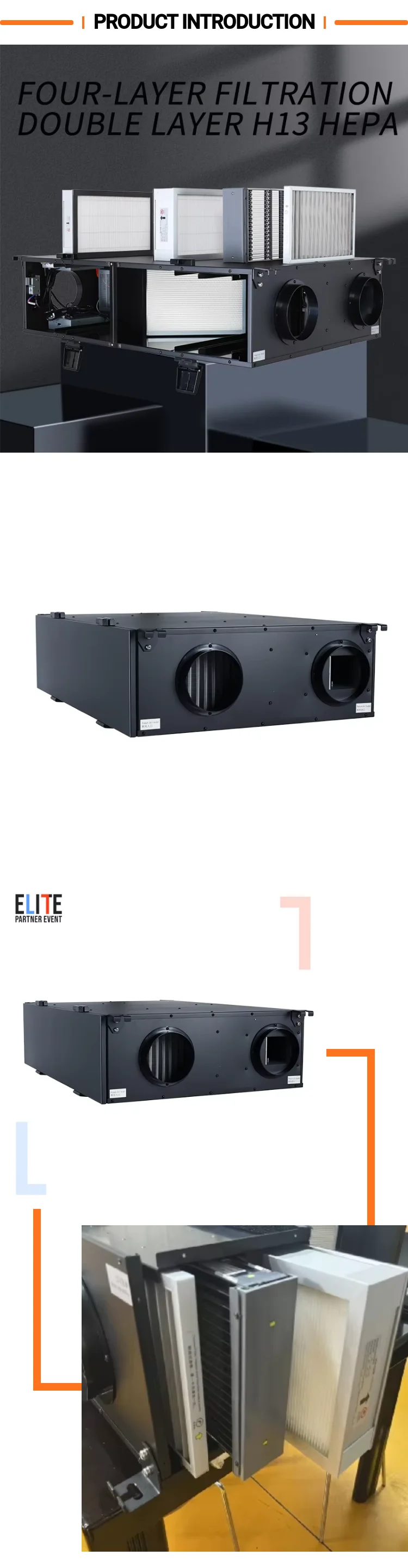 Air Handling Unit, 150-1000m3/h, Galvanized Steel, EMD150 - detail 4