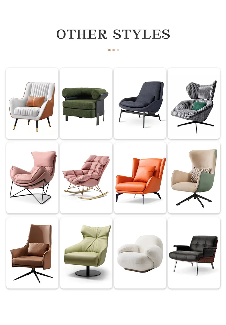 Modern Stylish Single Sofa Chair Velvet Lounge Vanity Barstool Soft and Durable Leisure Chair for Apartment Hc375294f016f492c92d65329572bce78a