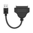 Sata Usb Usb Cable USB 3.0 To Sata 22pin Adapter Cable For 2.5 Inch HDD SSD