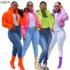 Jacket Woman Zipper High Quality Winter Ladies Tops Jacket Woman Solid Color Zipper Warm Lady Down Jacket
