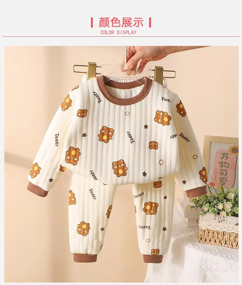 Baby Kids Winter Long Sleeve Sleepwear Warm Pajamas Buy Baby Sleepwear,Winter Sleepwear,Winter