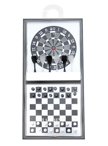 Alu.Magnetic Dart & Tic Tac Toe 2 In 1 Mini Game Set